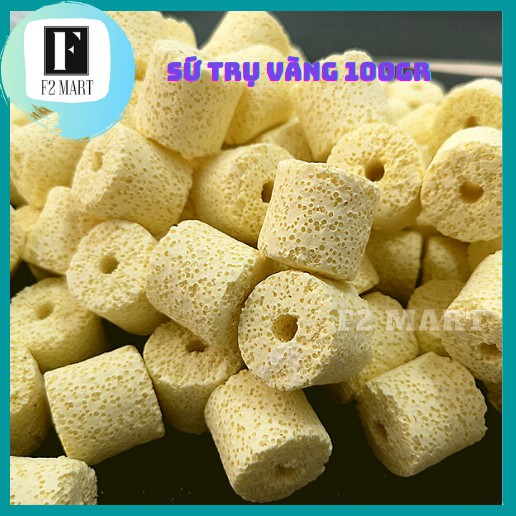 Vật liệu lọc bể cá sứ trụ vàng 100gr