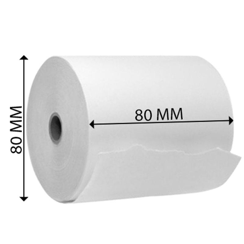Hộp 10 cuộn giấy in hóa đơn nhiệt (Giấy cảm nhiệt) Khami Paper K80 Phi 80.