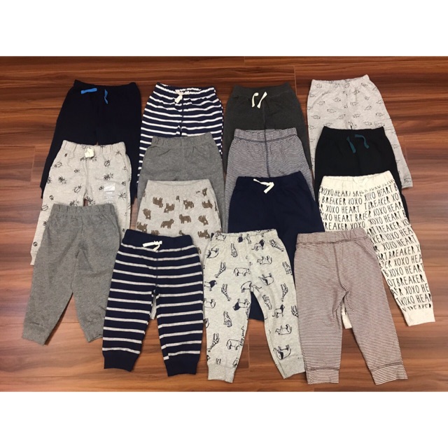 Set 3 chiếc quần dài chất nỉ da cá hãng Carter's xuất dư cho bé trai bé gái từ sơ sinh đến 24 tháng
