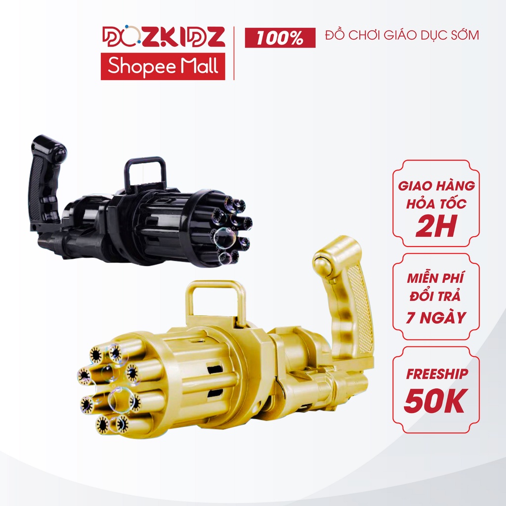 Đồ chơi mùa hè - Máy bắn bong bóng xà phòng 8 lỗ cho trẻ em từ 3 tuổi trở lên - DOZKIDZ