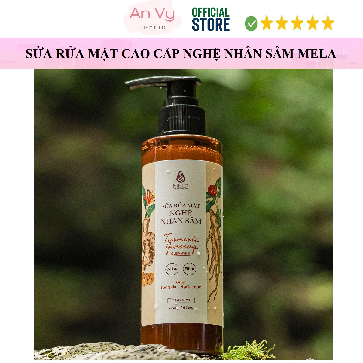 Sữa rửa mặt nghệ nhân sâm mela - mẫu mới