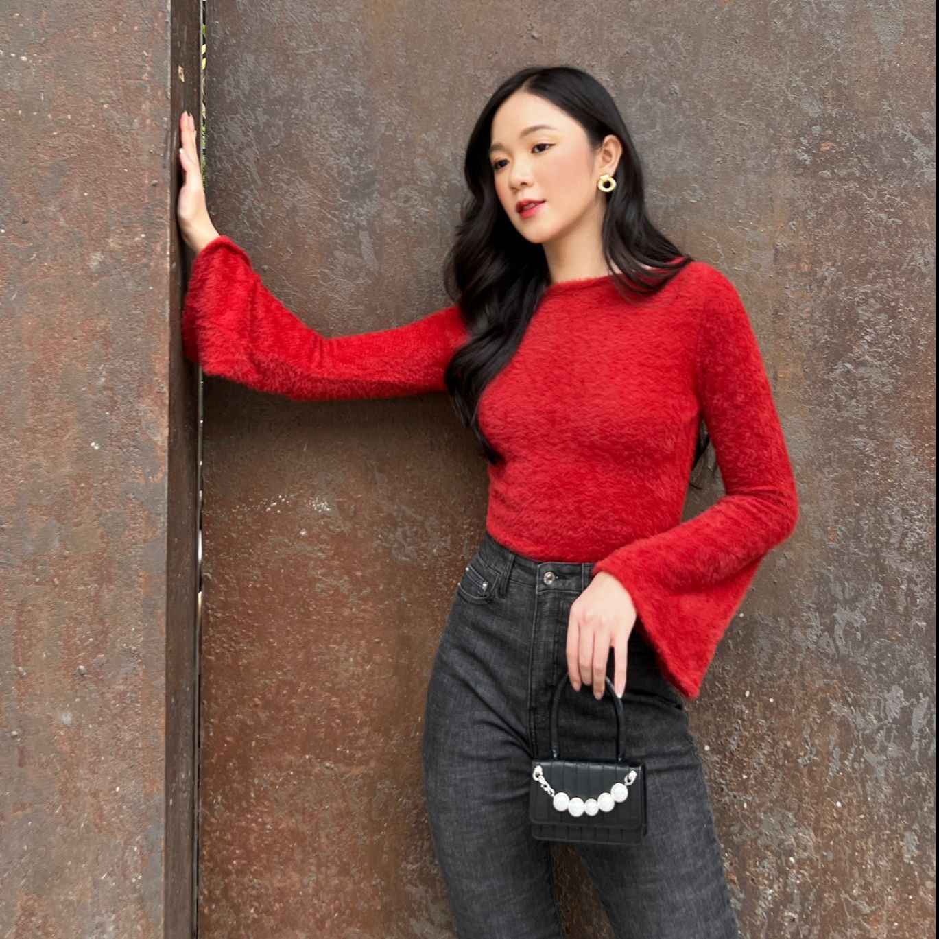 Olv - áo yena long sleeve top
