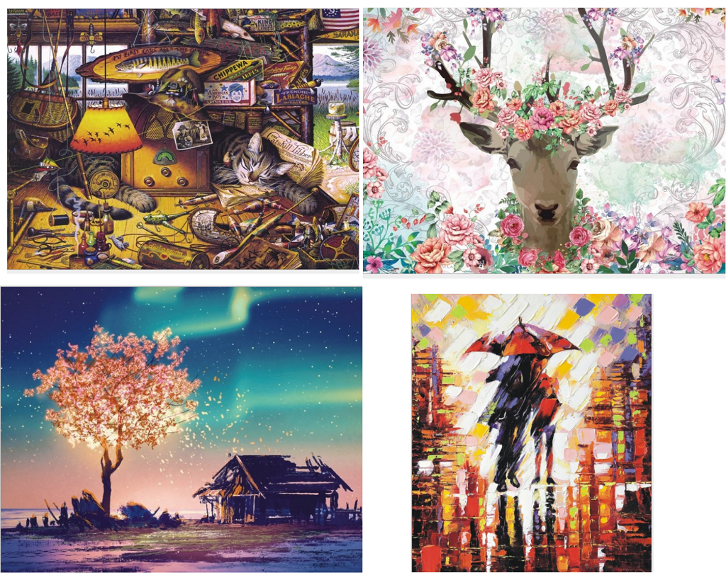 Tranh Ghép Hình 1000 Mảnh Bằng Gỗ Có Dạ Quang Phát Sáng Jigsaw Puzzle