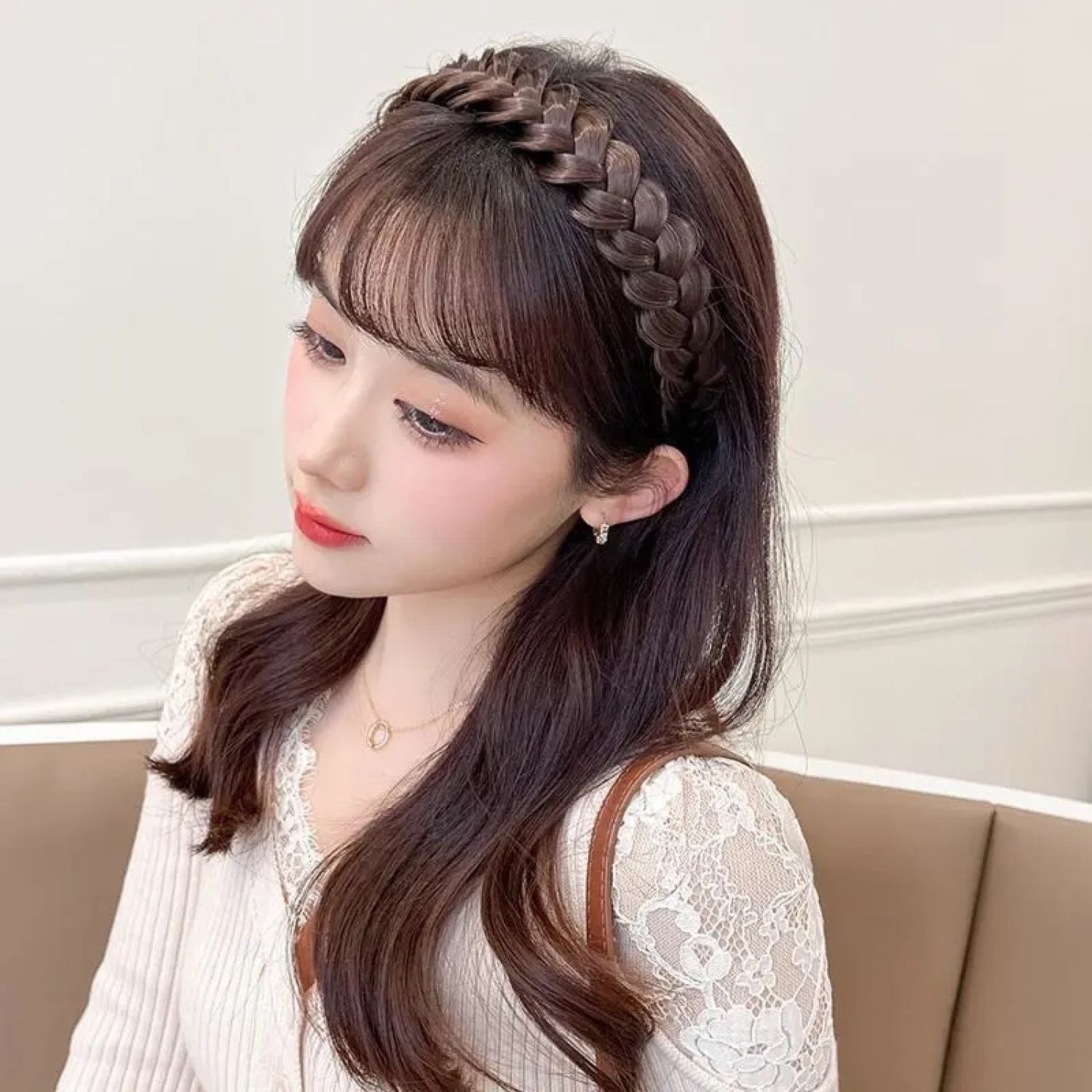 Băng đô cài tóc DOUDOU Bờm tóc nữ chất liệu xốp nhẹ form phồng cao màu kẹo  ngọt phong cách Hàn Quốc vintage FG029 - MixASale
