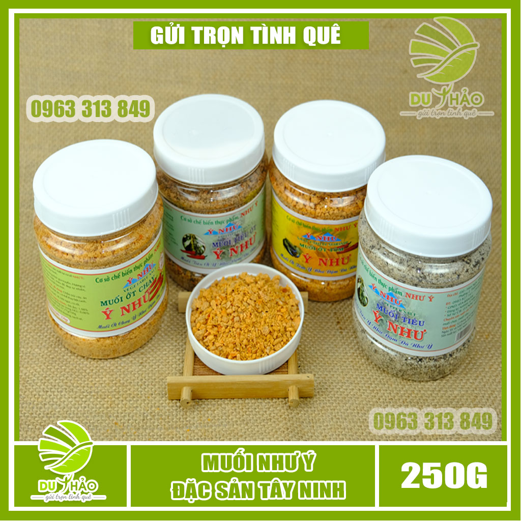 Muối Tây Ninh 250g Như Ý, muối tôm,muối tiêu,muối tiêu ớt chấm hải sản đồ nướng, muối ớt chay chấm trái cây