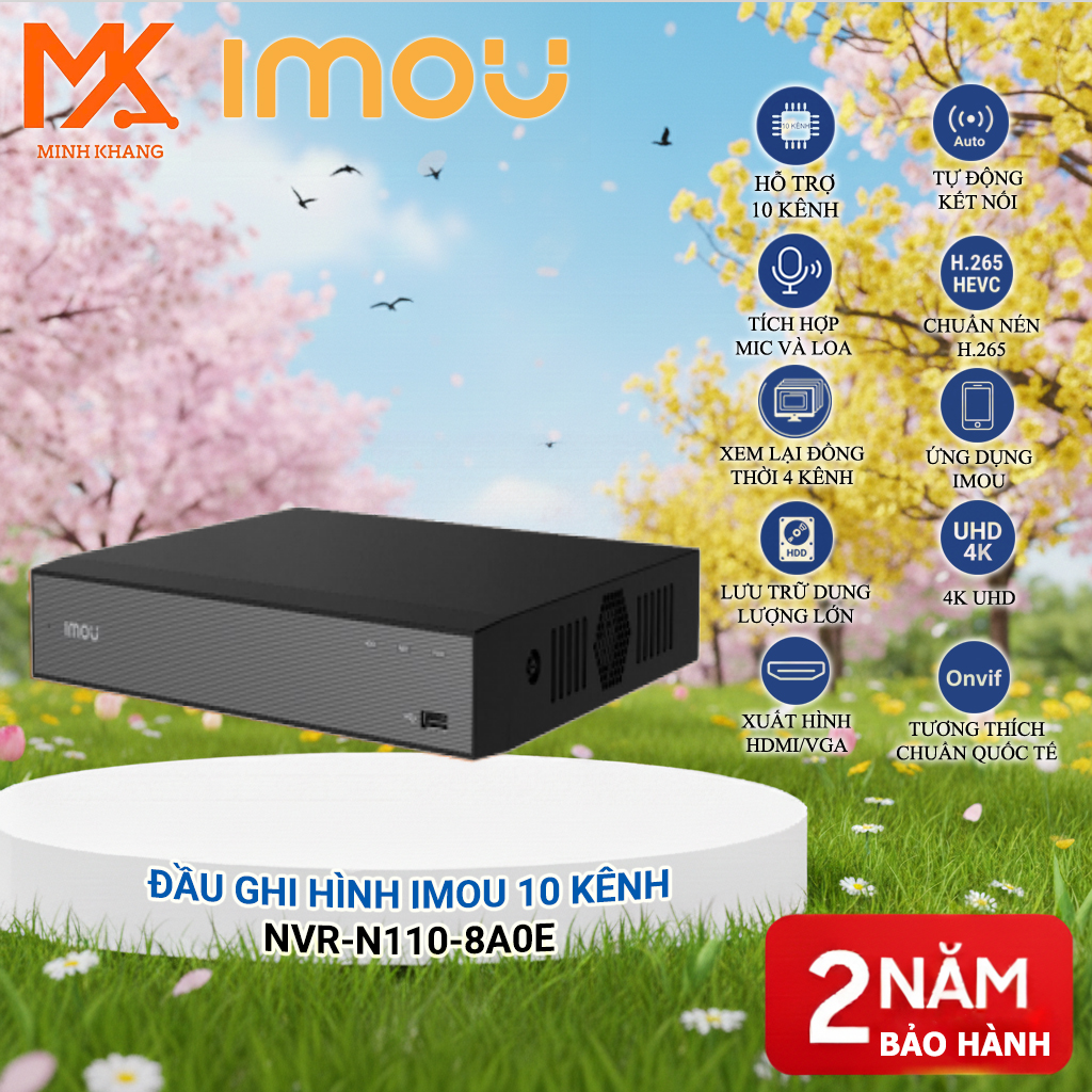 Đầu Ghi Hình IMOU NVR 10 Kênh / 18 Kênh – H.265+, Hỗ Trợ AI, Camera IP Độ Phân Giải Cao, Xem Từ Xa