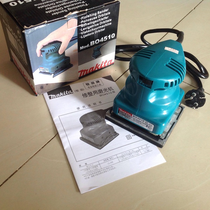 Máy chà nhám rung makita 4510, công suất 160w, kích thước giấy 112 x 102mm - máy chà nhám rung vuông, máy chà nhám gỗ - bảo hành 6 tháng - hải my store