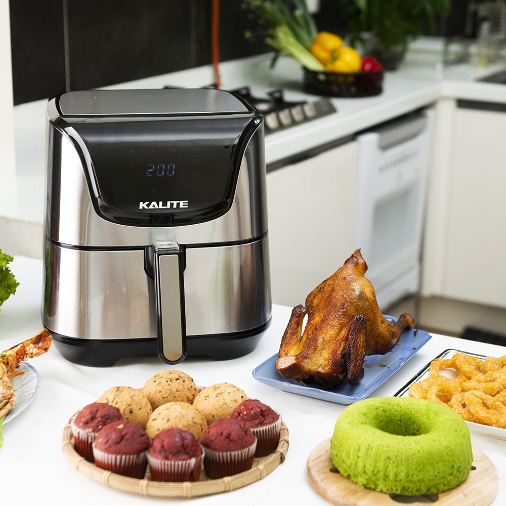 Nồi chiên không dầu lò nướng mini làm bánh quay thịt KALITE Q6 công suất