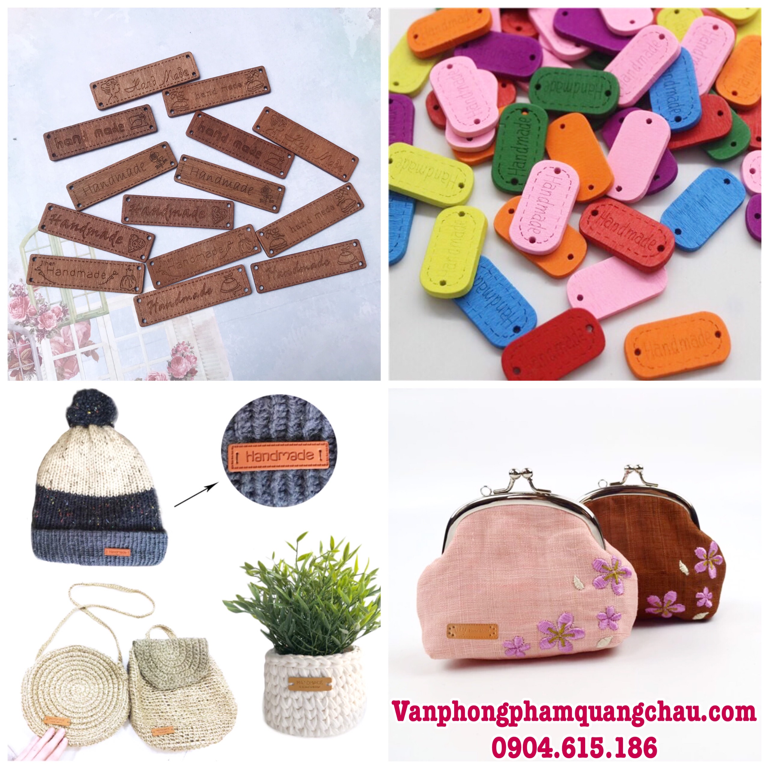 Tag gỗ Handmade - Phụ kiện trang trí -