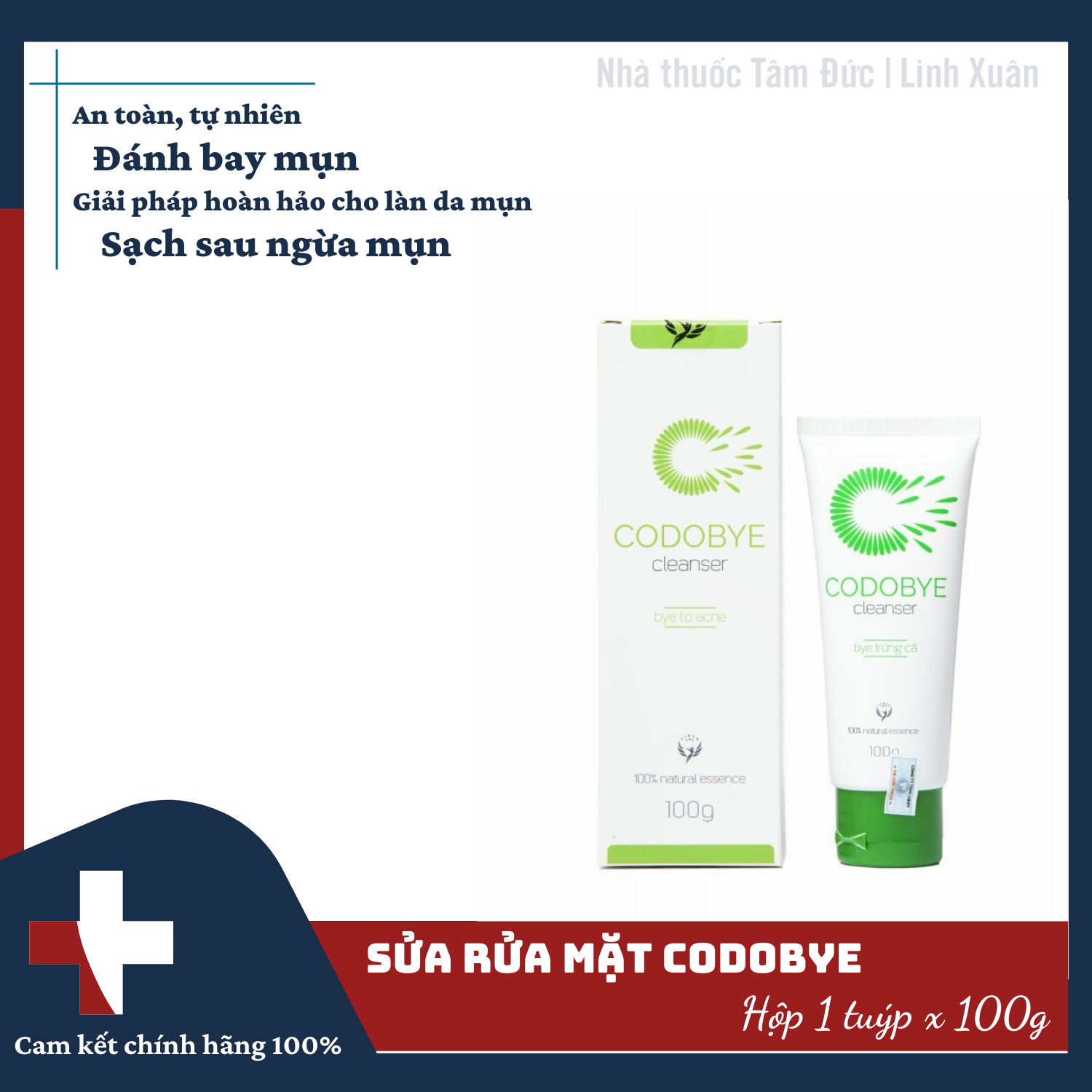 Codobye cleanser - sữa rửa mặt ngừa mụn 100g