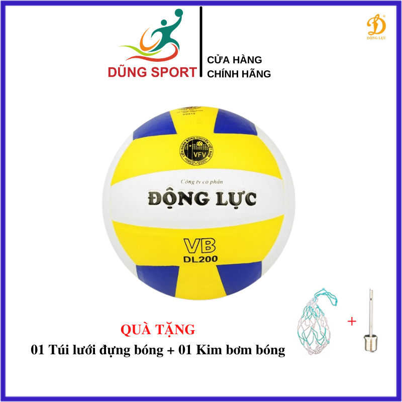 Quả bóng chuyền da Động Lực DL200 loại thi đấu chính hãng giá rẻ