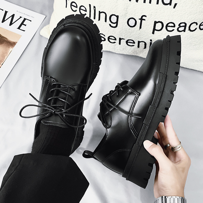 - Giày da dr marten thấp cổ tăng chiều cao form hàn bản 7601