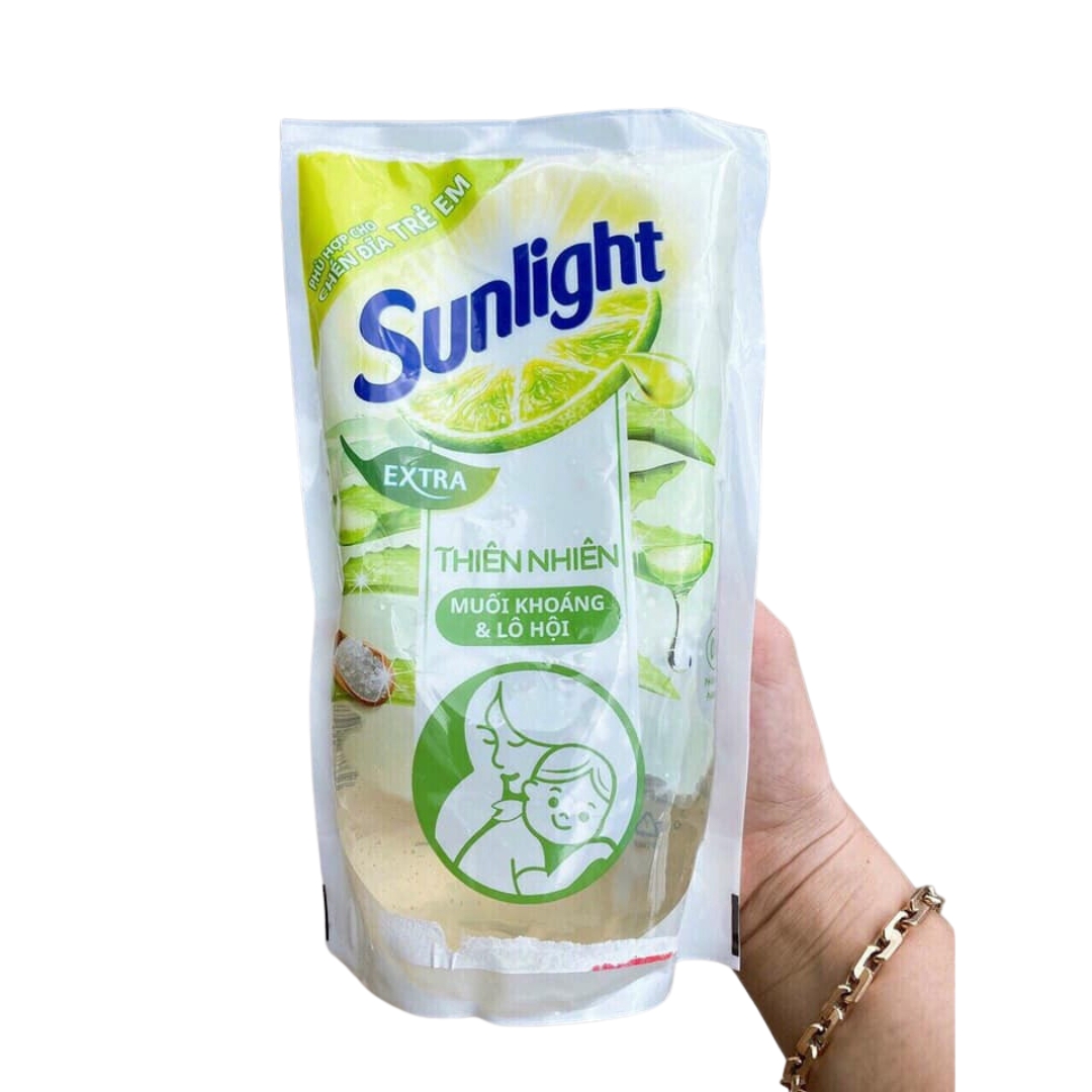 Nước rửa chén Sunlight muối khoáng và Lô hội 550g