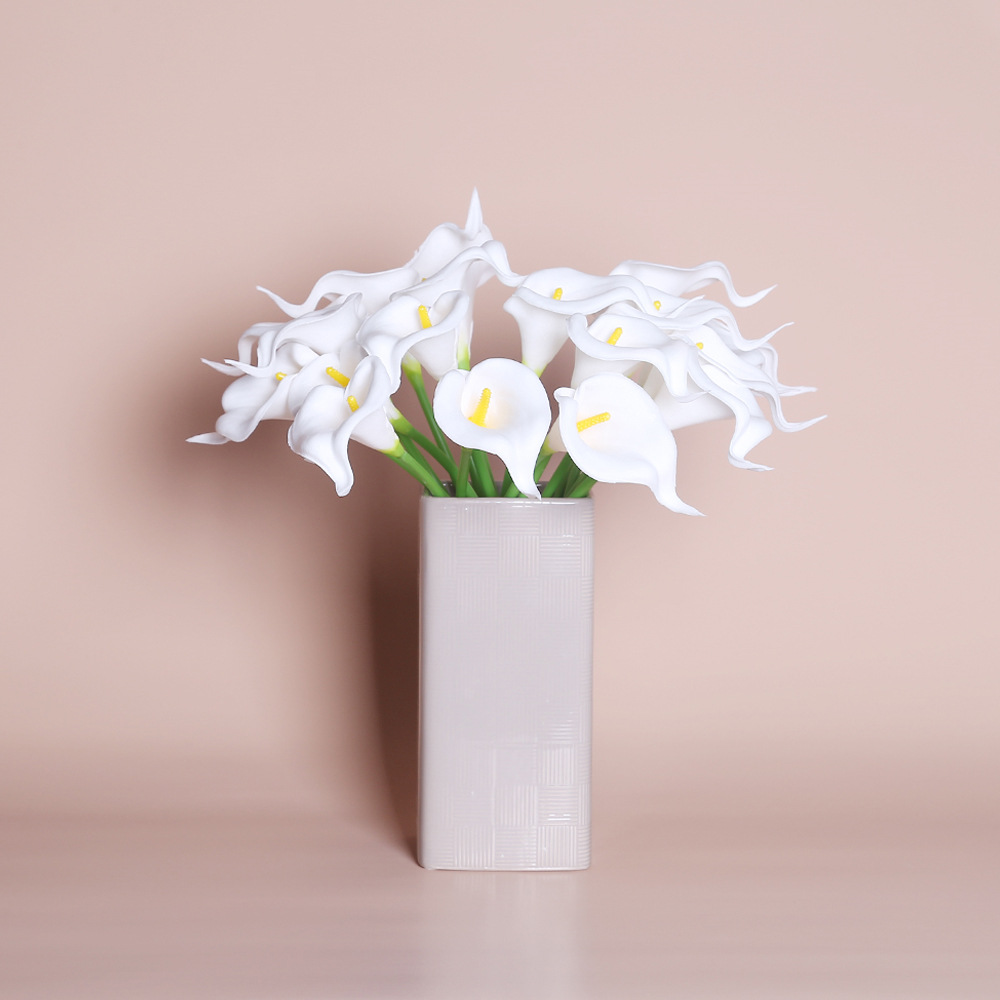 1 Cành Hoa Calla Lily giả hoa Rum PU mini cao su cao cấp- Hoa Chi Vân Môn giả trang trí