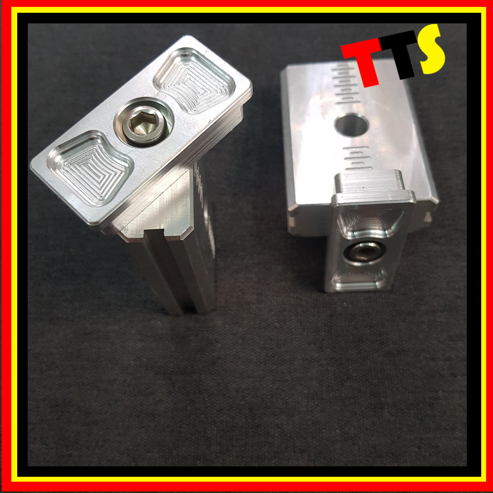 [HCM]( NHÔM NGUYÊN KHỐI CNC 3D ) Bát tăng sên âm sử dụng cho xe EXCITER 150 GẤP VUÔNG MÀU BẠC SÁNG BÓNG KÈM ỐC INOX