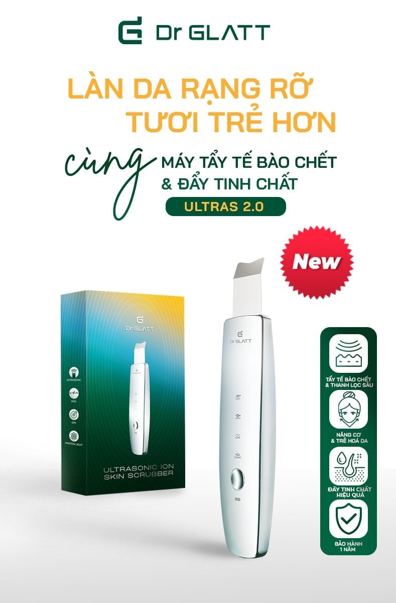 Máy tẩy tế bào chết và đẩy tinh chất ULTRAS 2.0 - DR GLATT hàng nhập khẩu Đức chính hãng  [ Bảo hành 1 năm]