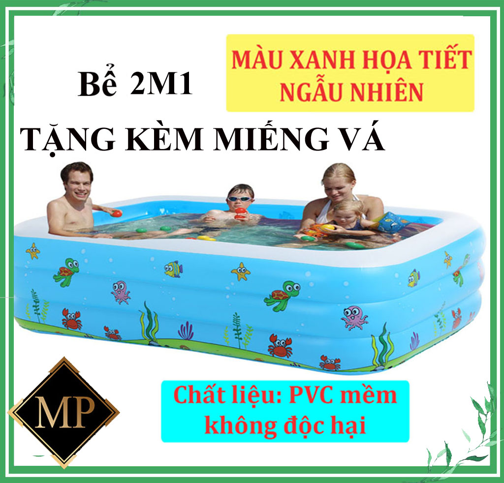 ( LOẠI MỚI 2021 - BỂ 2m1 LOẠI 1 SIÊU DÀY+TẶNG MIẾNG DÁN) Bể Bơi Trẻ Em 2m1 Hồ Bơi Trong Nhà, Bể Phao Bơi Intex 3 Tầng Cao Cấp 2021, Chất Liệu được làm từ nhựa dẻo cao cấp PVC Dày Dặn, Kiểu Dáng Đẹp, Độ Bền Cao, HỒ BƠI MINI.