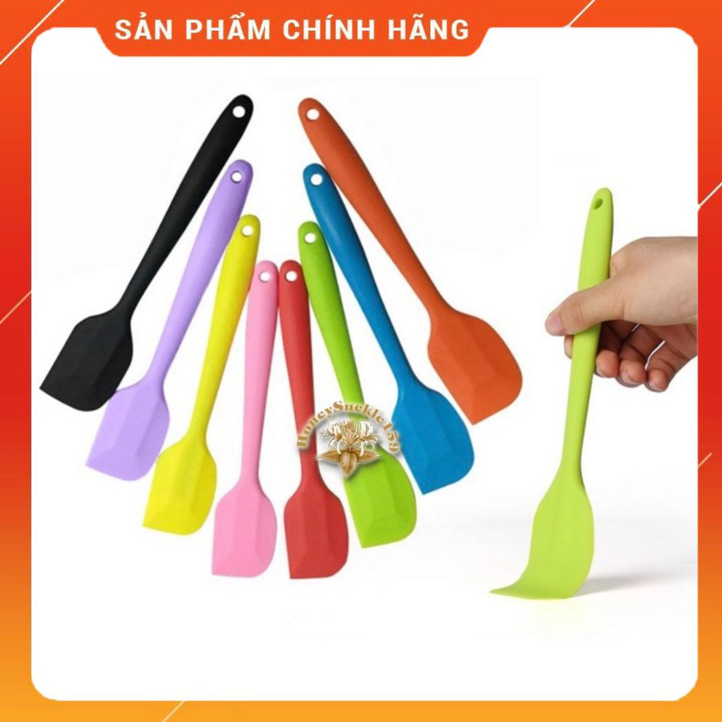 Spatula/Phới Silicon/Phới Dẹt Trộn Bột Vét Bột Đa Năng Kích Thước 21Cm-28Cm