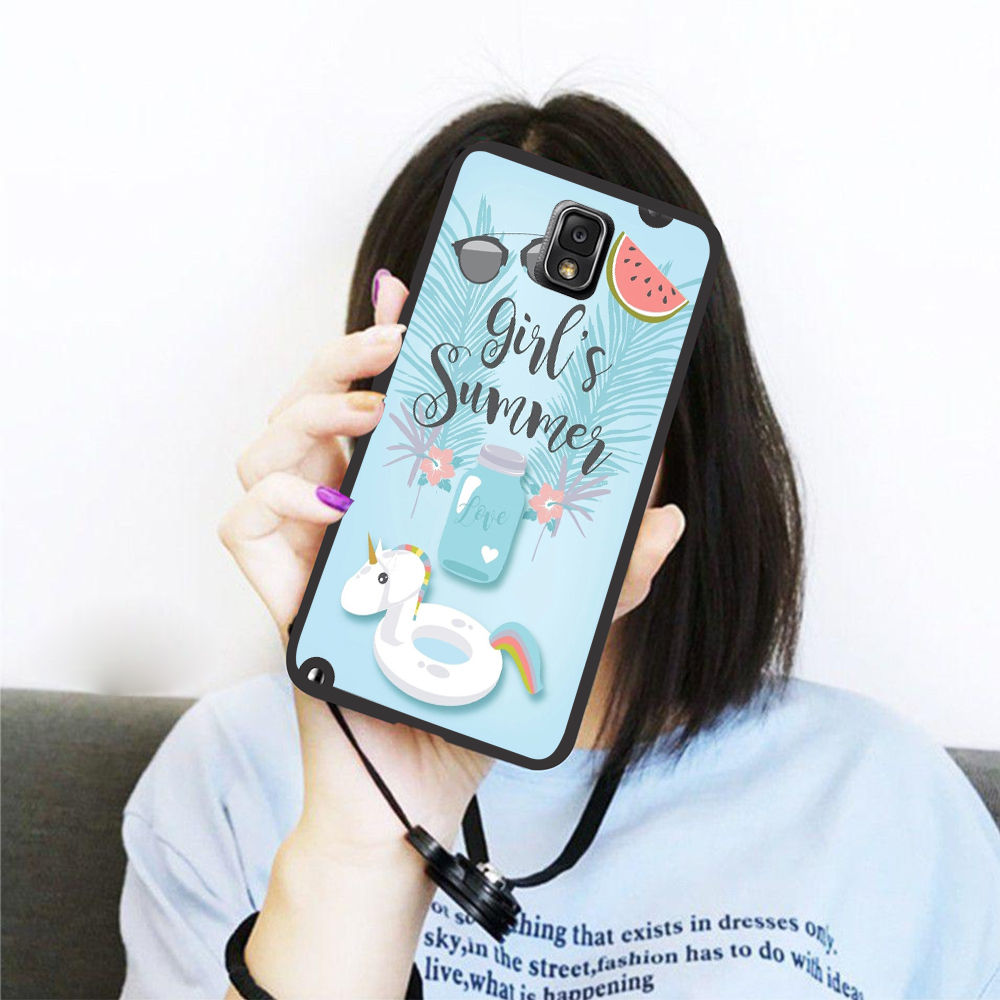 [HCM]Ốp lưng iCase dành cho Samsung Galaxy Note 3 viền dẻo TPU BST mùa hè mát mẻ làm từ chất liệu nhựa và TPU cao cấp bảo vệ máy không bị trầy xướt