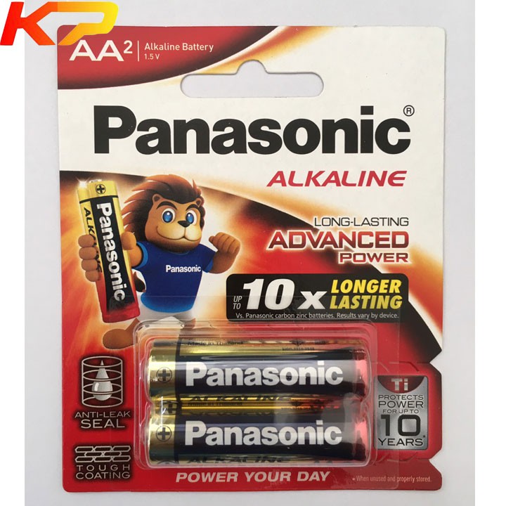 Vỉ 2 pin aa alkaline panasonic