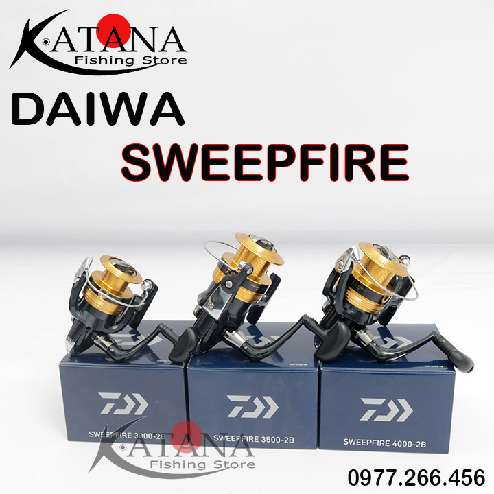 Máy câu sweepfire câu lance câu hồ câu lục - chính hãng daiwa việt nam - 3000 3500 4000