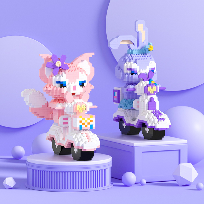 Lego lắp ráp thỏ/cáo lái xe siêu xịn có đèn