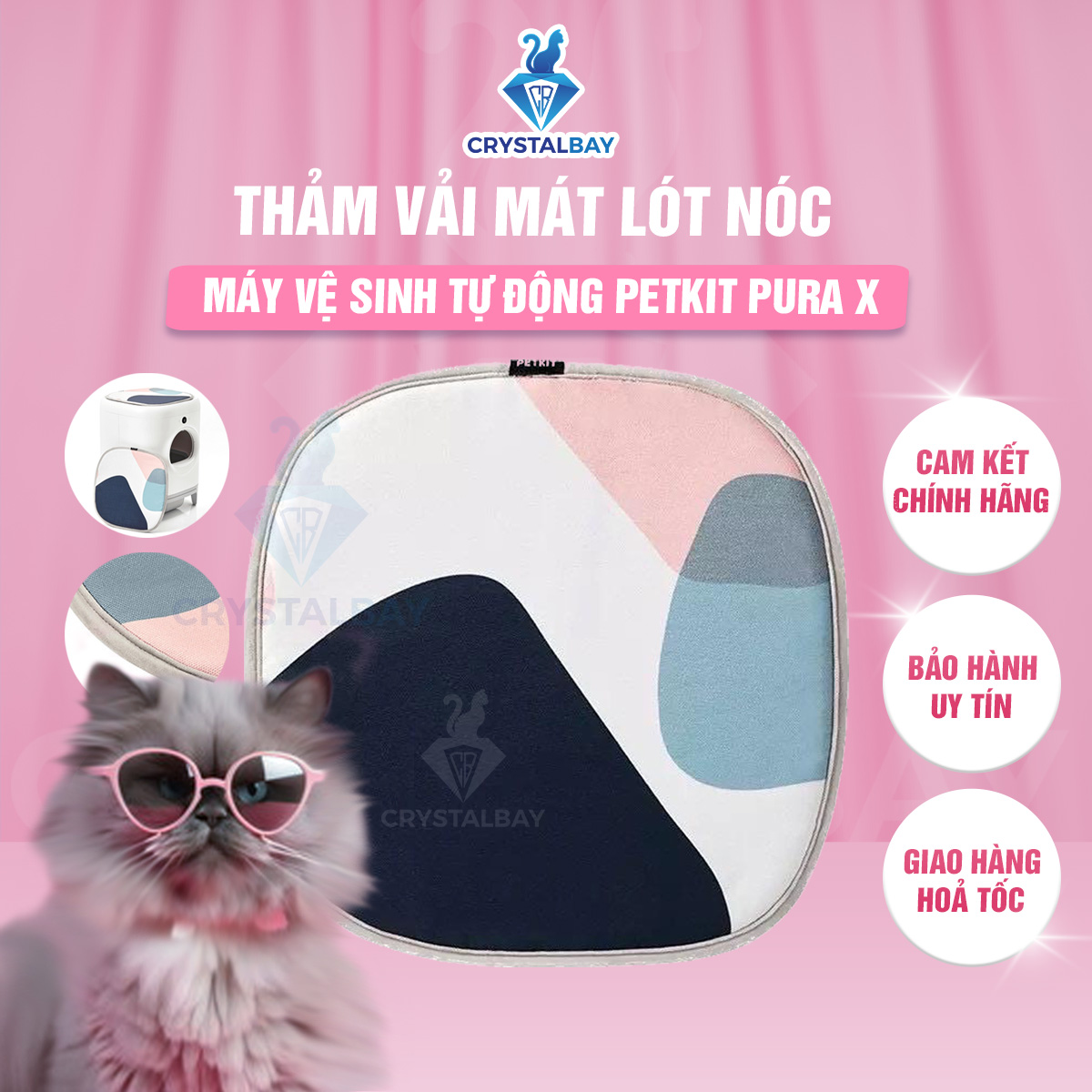 Thảm vải mát lót nóc máy vệ sinh tự động Petkit Pura X