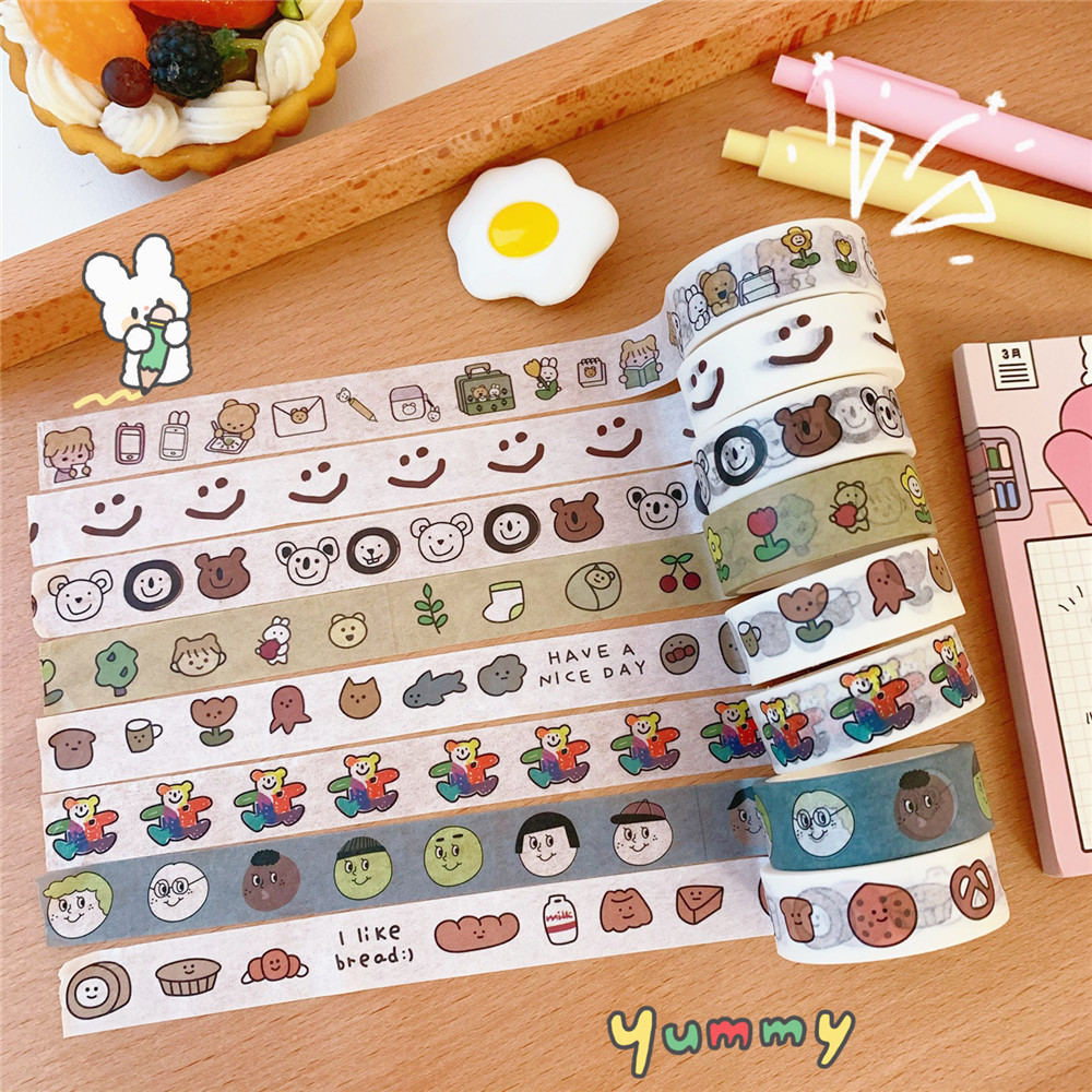 Cuộn băng dính washi tape trang trí sổ theo chủ đề