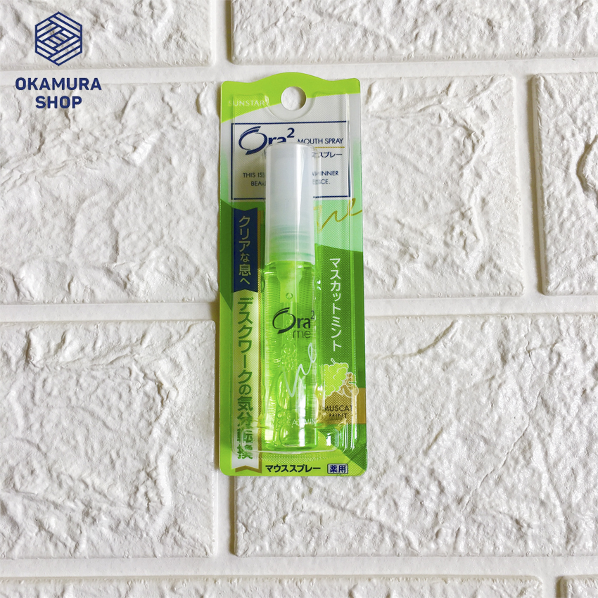 Nước xịt thơm miệng SUNSTAR Ora2 Nhật Bản chai 6ml - Hương Nho Bạc Hà