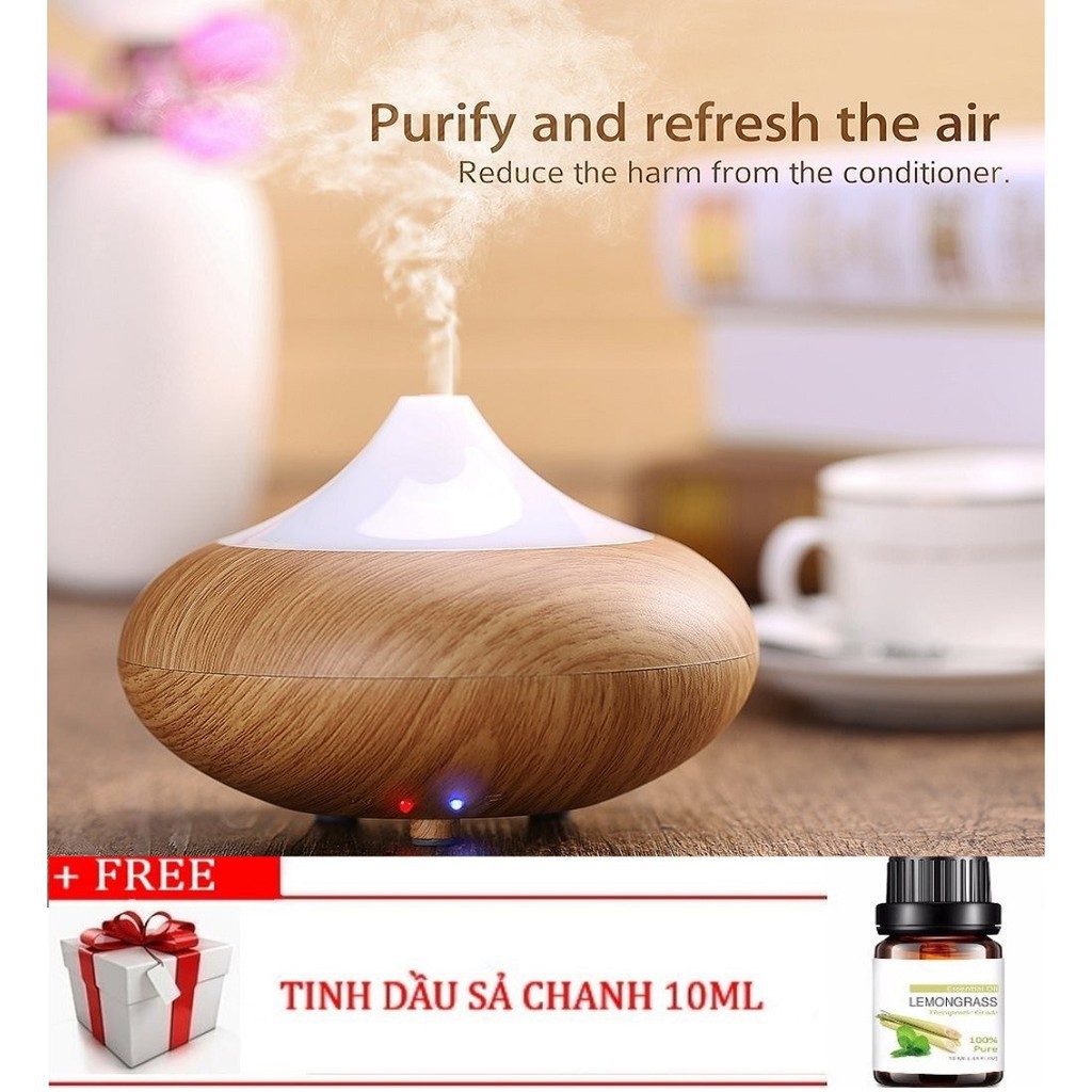 Máy khuếch tán tinh dầu hình giọt nước cao cấp tặng kèm sả chanh