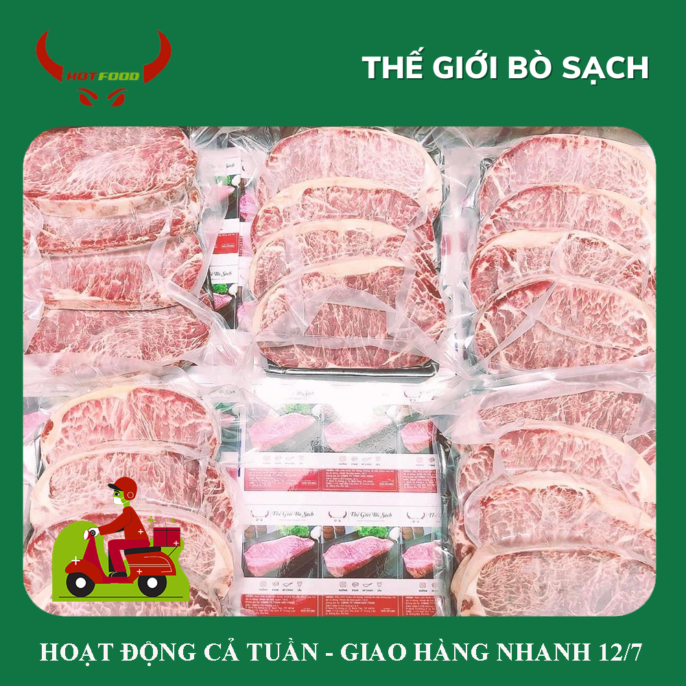 [ Miễn Phí Giao Hàng ]Striploin Kobe Bò Úc - Thăn Ngoại Kobe Làm Món Sốt Tiêu Đen, Hầm Đậu Tương, Beefsteak,.. - 500gram - Giao Nhanh HCM