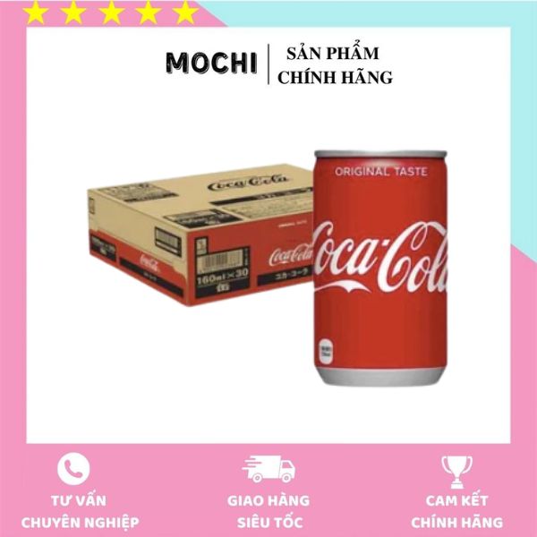 Thùng 30 lon nước ngọt Coca Cola Nhật Bản 160ml
