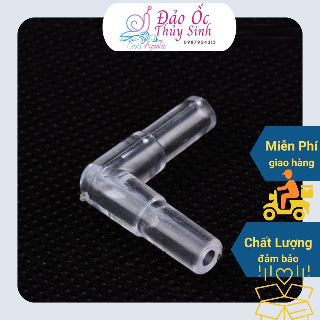 Co acrylic L nối ống dây sủi CO2_ô xy cho bể thủy sinh,cá cảnh