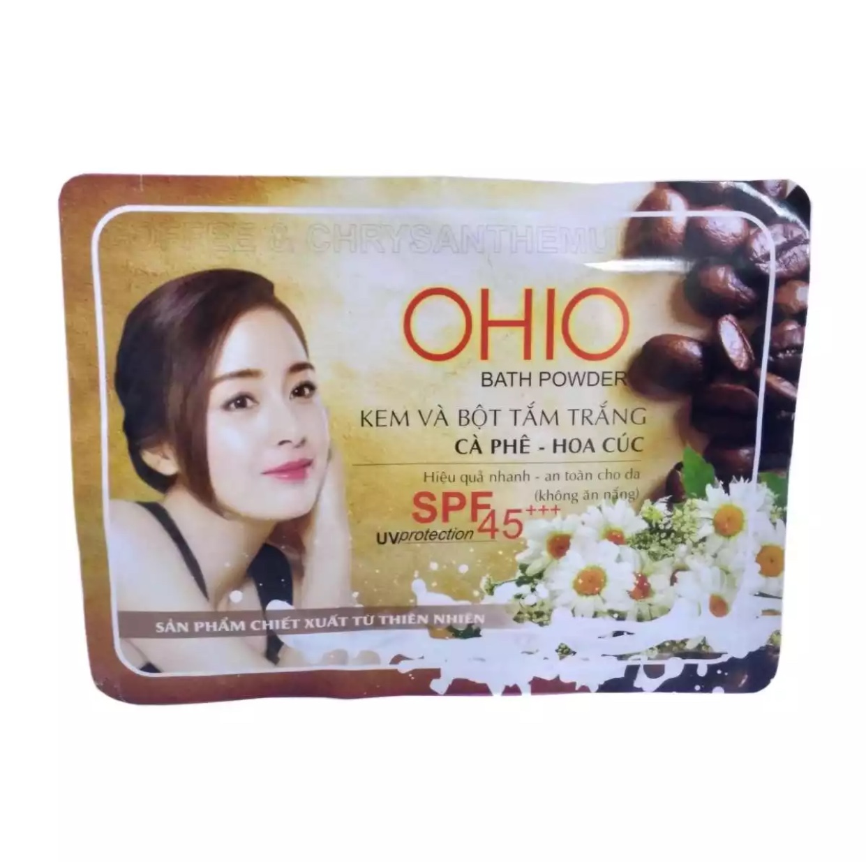 Kem và bột tắm trắng cà phê - hoa cúc ohio ốc sên new day 120g