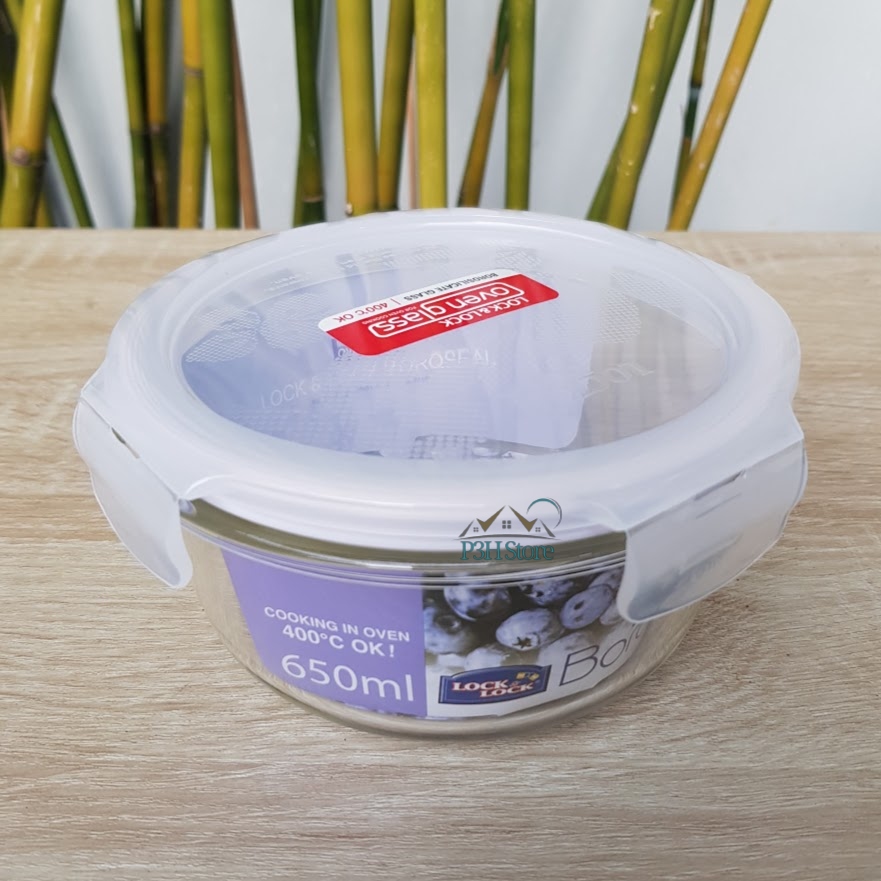 Hộp thủy tinh chịu nhiệt Lock&lock OvenGlass dung tích 650ml hình tròn LLG831