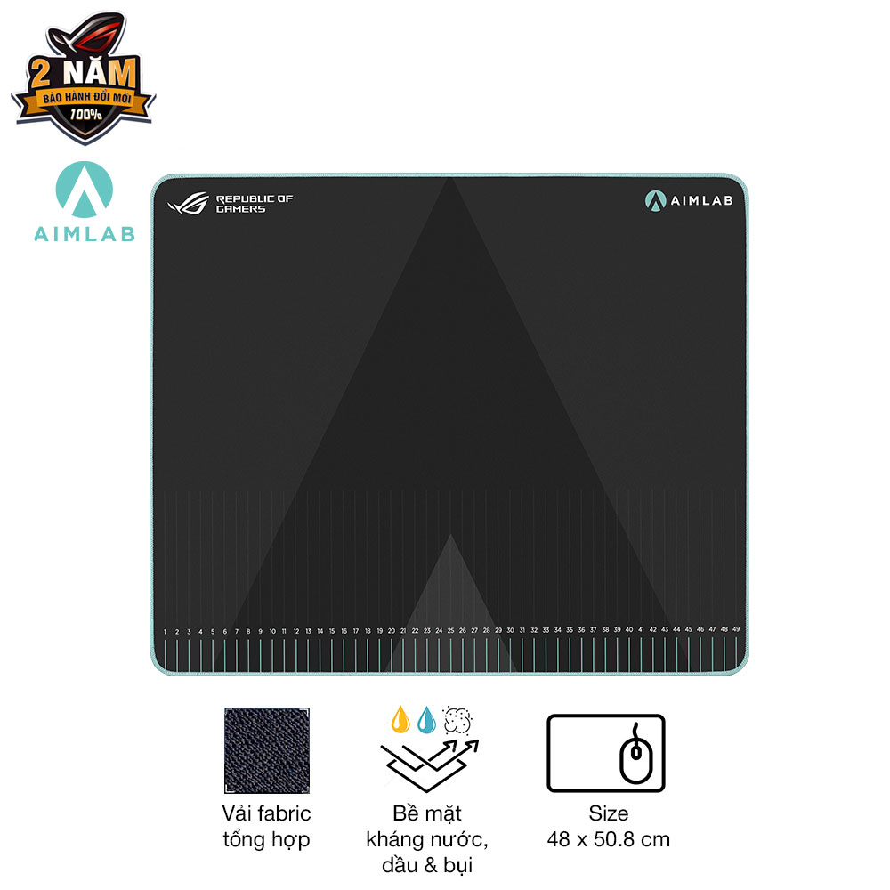 Lót chuột gaming ROG Hone Ace Aim Lab Edition, chất liệu liệu vải cao cấp