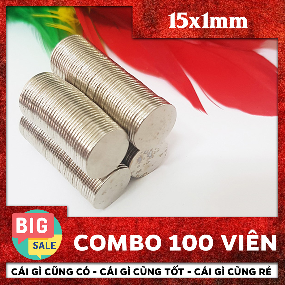 Nam châm siêu mỏng 15x1mm lực hút mạnh