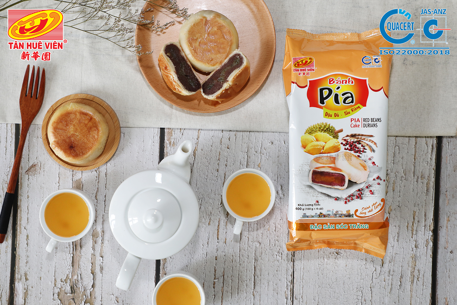 Bánh pía chay đậu đỏ
