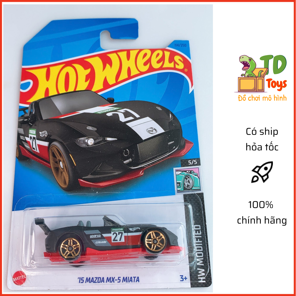 Xe mô hình chính hãng hotwheels - 15 mazda mx-5 miata