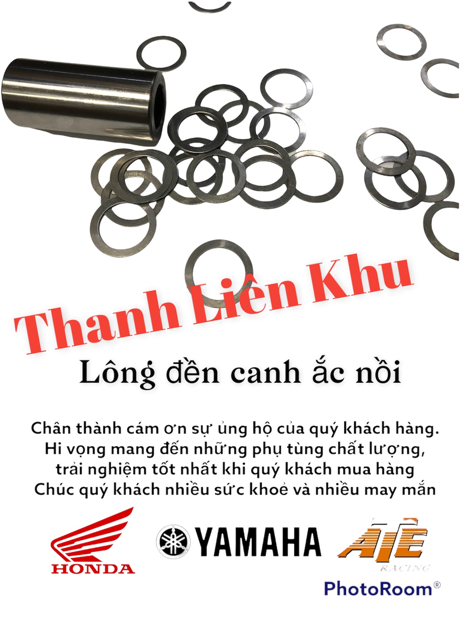 Lông Đền Canh Ắc Nồi Trước các dòng xe ga Honda giúp đề ba nhẹ AB,Vario,Sh,Pcx,click,vision ( giá 6 cái)