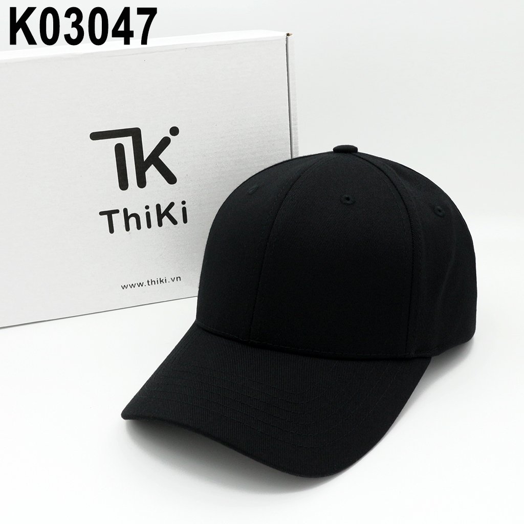 Mũ nón lưỡi trai basic bít đuôi đen thiki