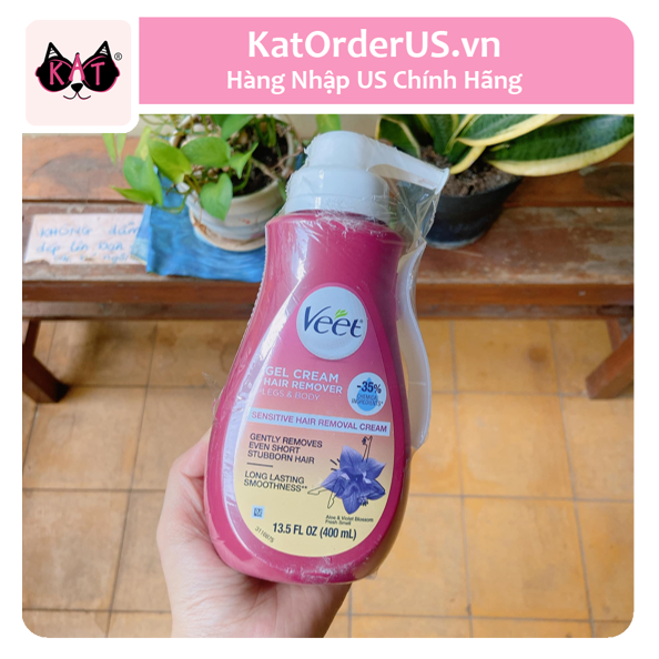 Kem tẩy lông Veet Gel Hair Remover Cream, Sensitive Formula 400ml