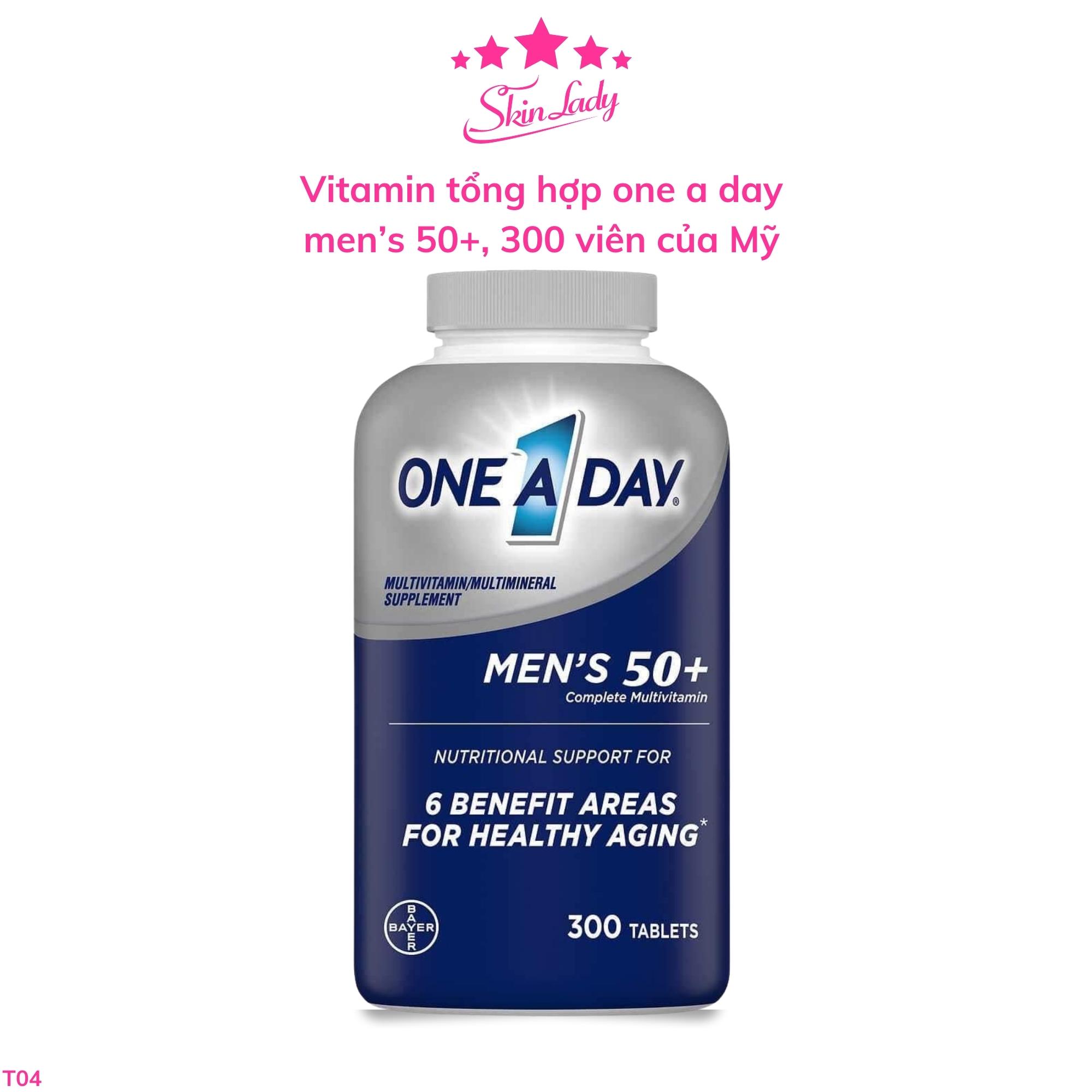 vitamin tổng hợp one a day men s 50+, 300 viên của Mỹ Skinlady