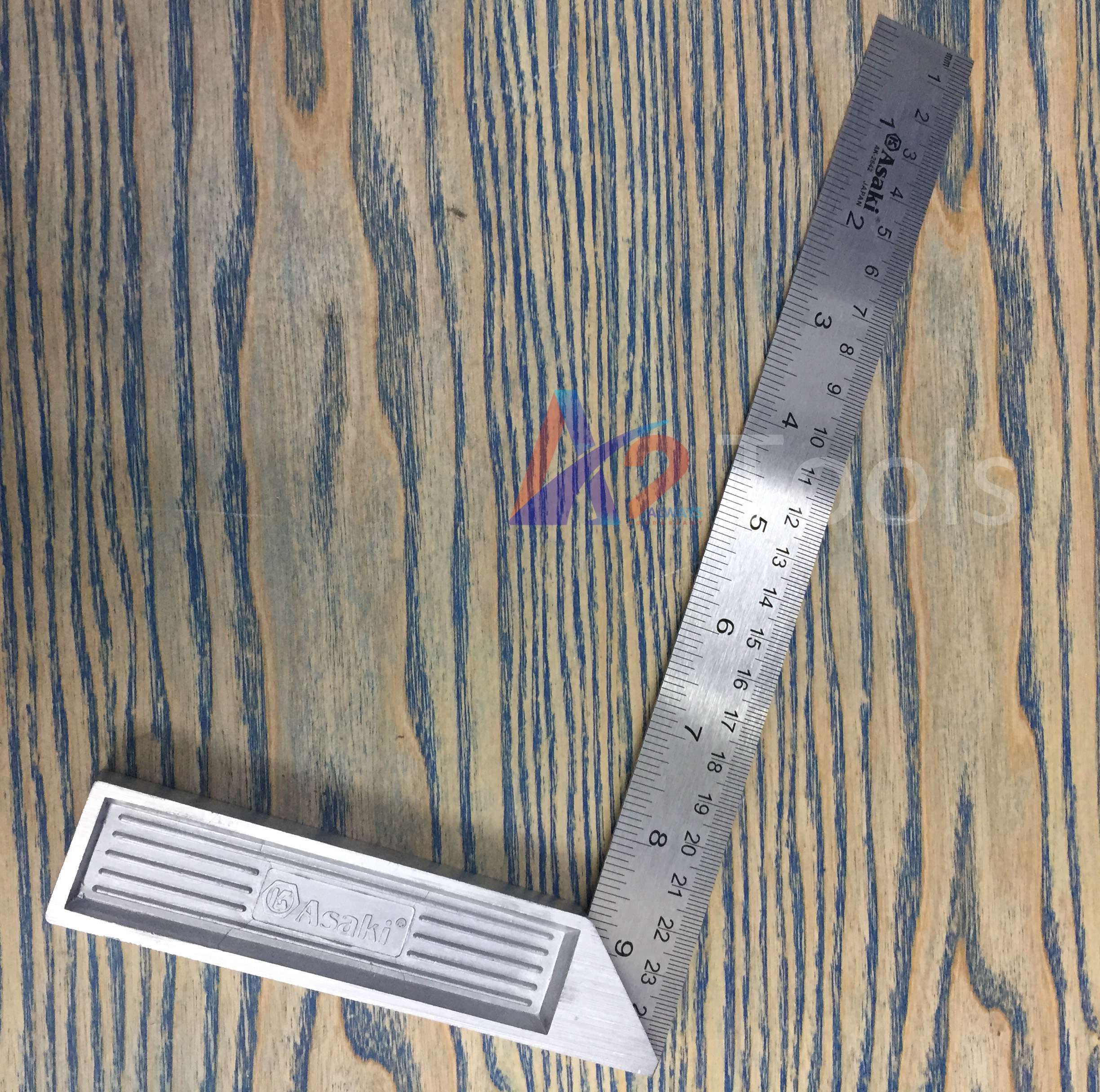Thước Eke mộc 250mm Asaki AK-2642