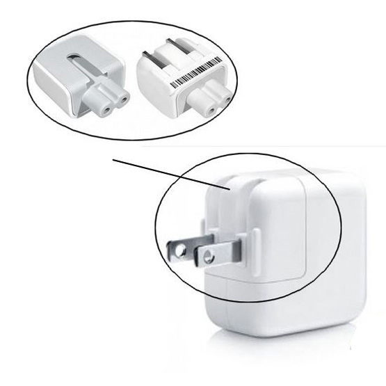 Đầu Chuyển 2 Chấu Cho Củ Sạc ( Cốc Sạc ) iPad / Macbook / iPhone - Chân Củ Sạc iPad 10w/ 12w/ 30w/ 60w