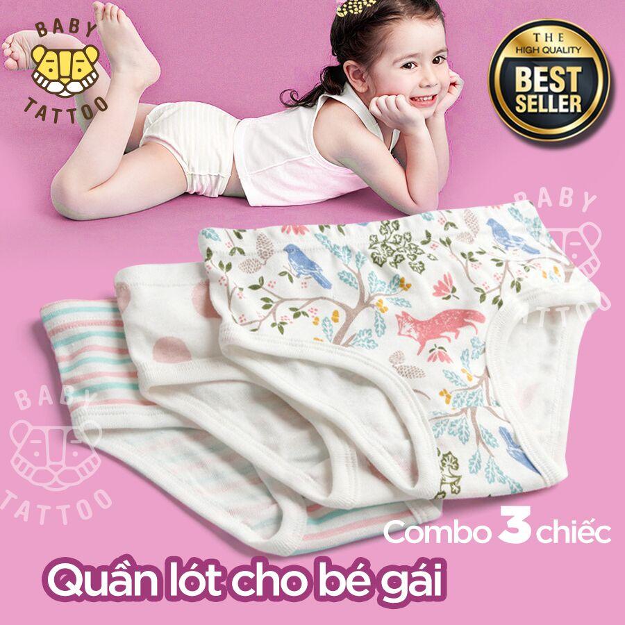 [HCM]Combo 3 Quần lót tam giác  cho bé gái chất liệu cotton