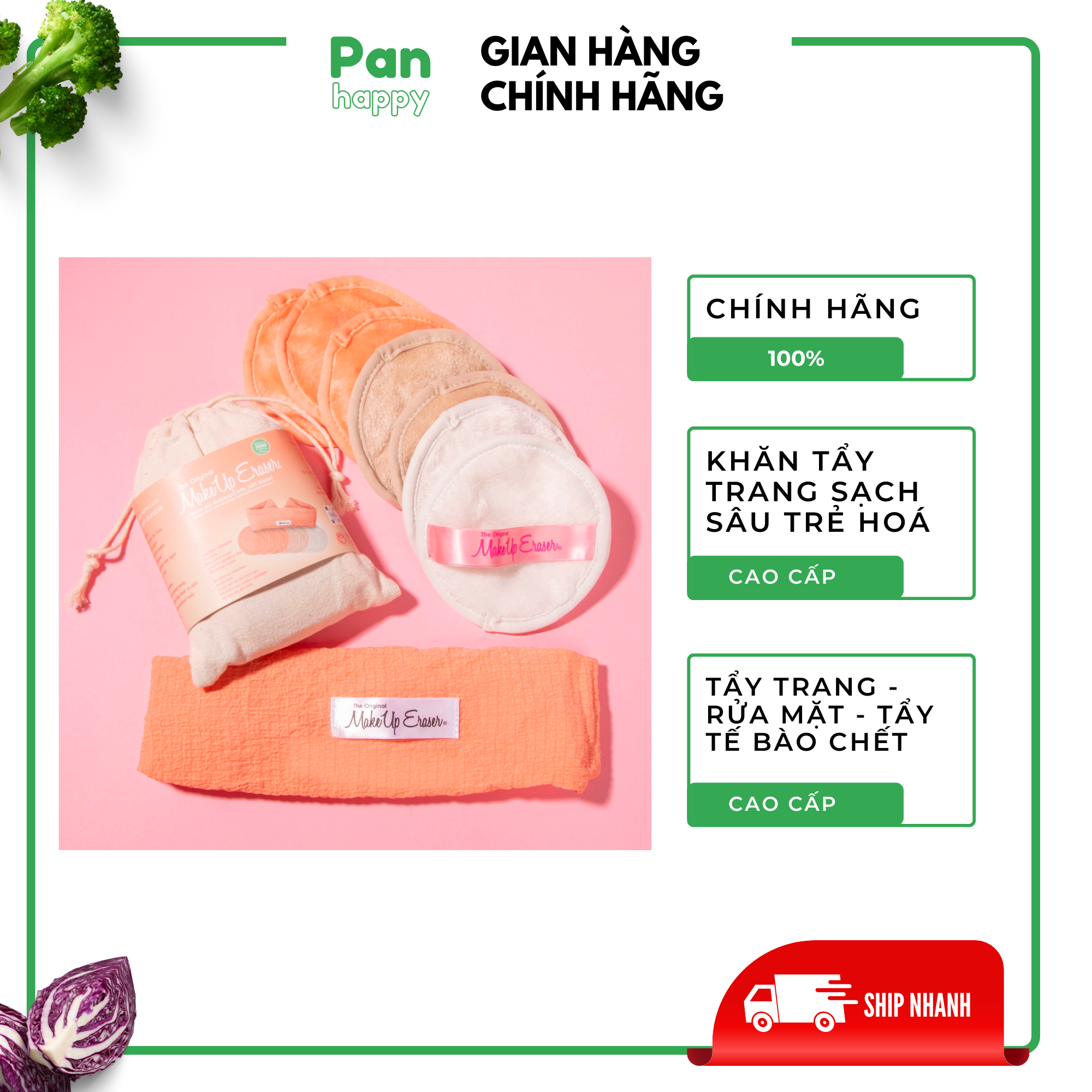 Khăn tẩy trang trẻ hoá pack 7	
 - pan happy viet nam