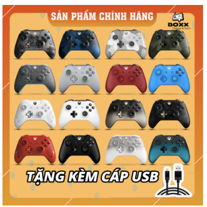 Tay cầm xbox one s 2021 chính hãng - tặng kèm cáp usb