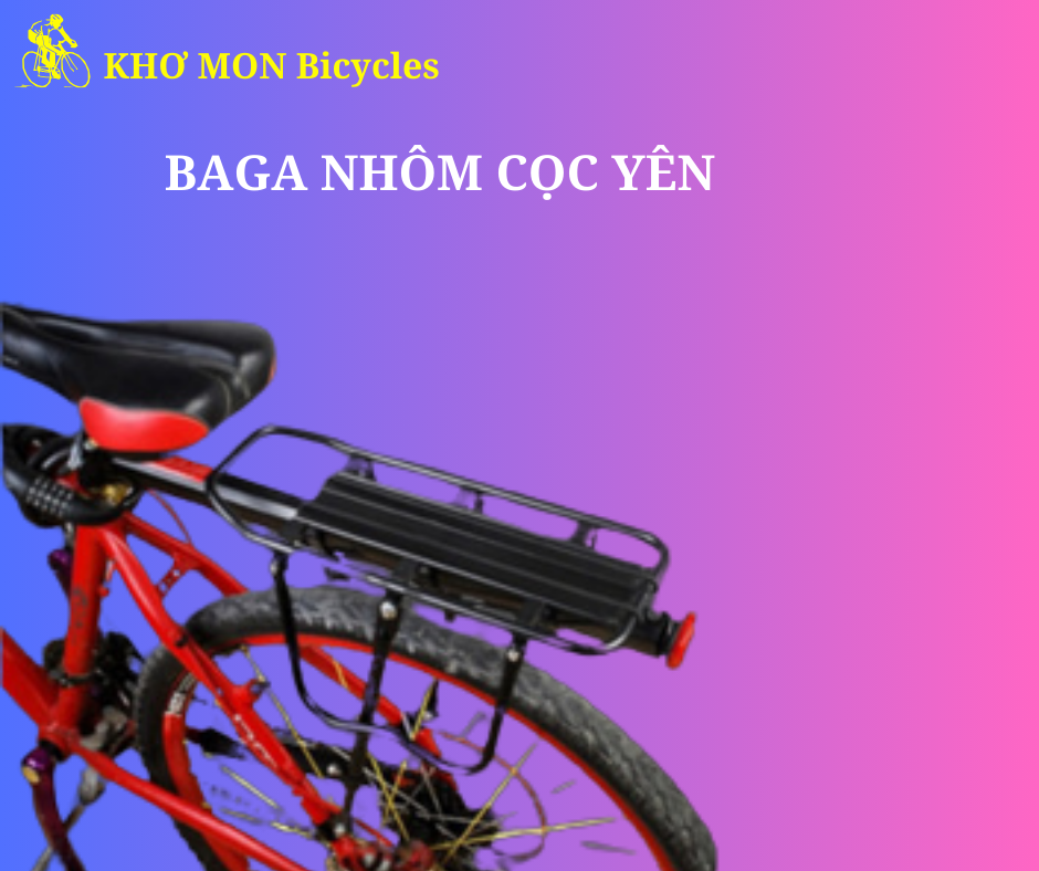 Gác baga nhôm xe đạp bắt cọc yên cao cấp