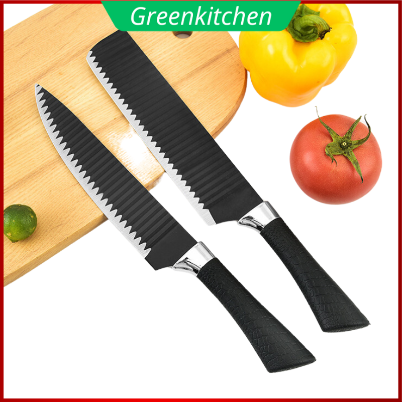 Dao thái thịt, gọt hoa quả, chống dín gợn sóng siêu sắc dài 33cm